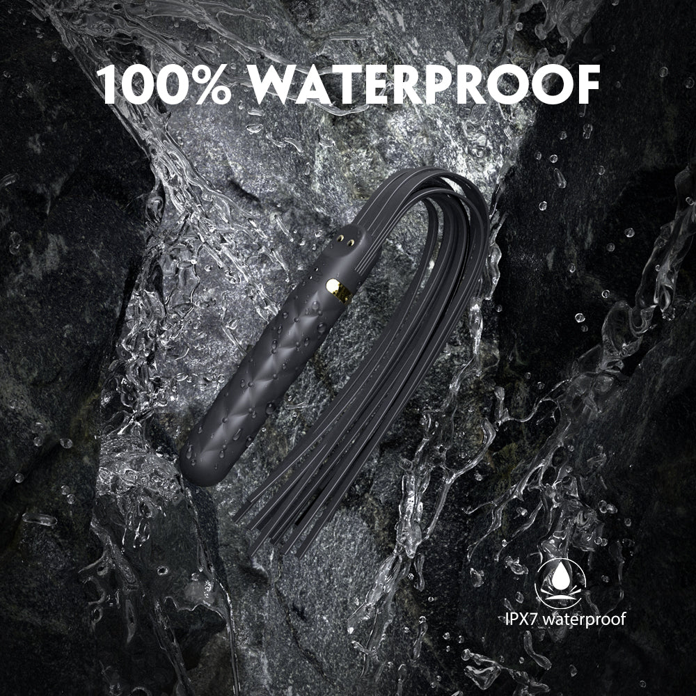 Macaron Leather Whip Vibrating USB Rechargeable SM Toy for Foreplay and Cosplay - Jooytoy