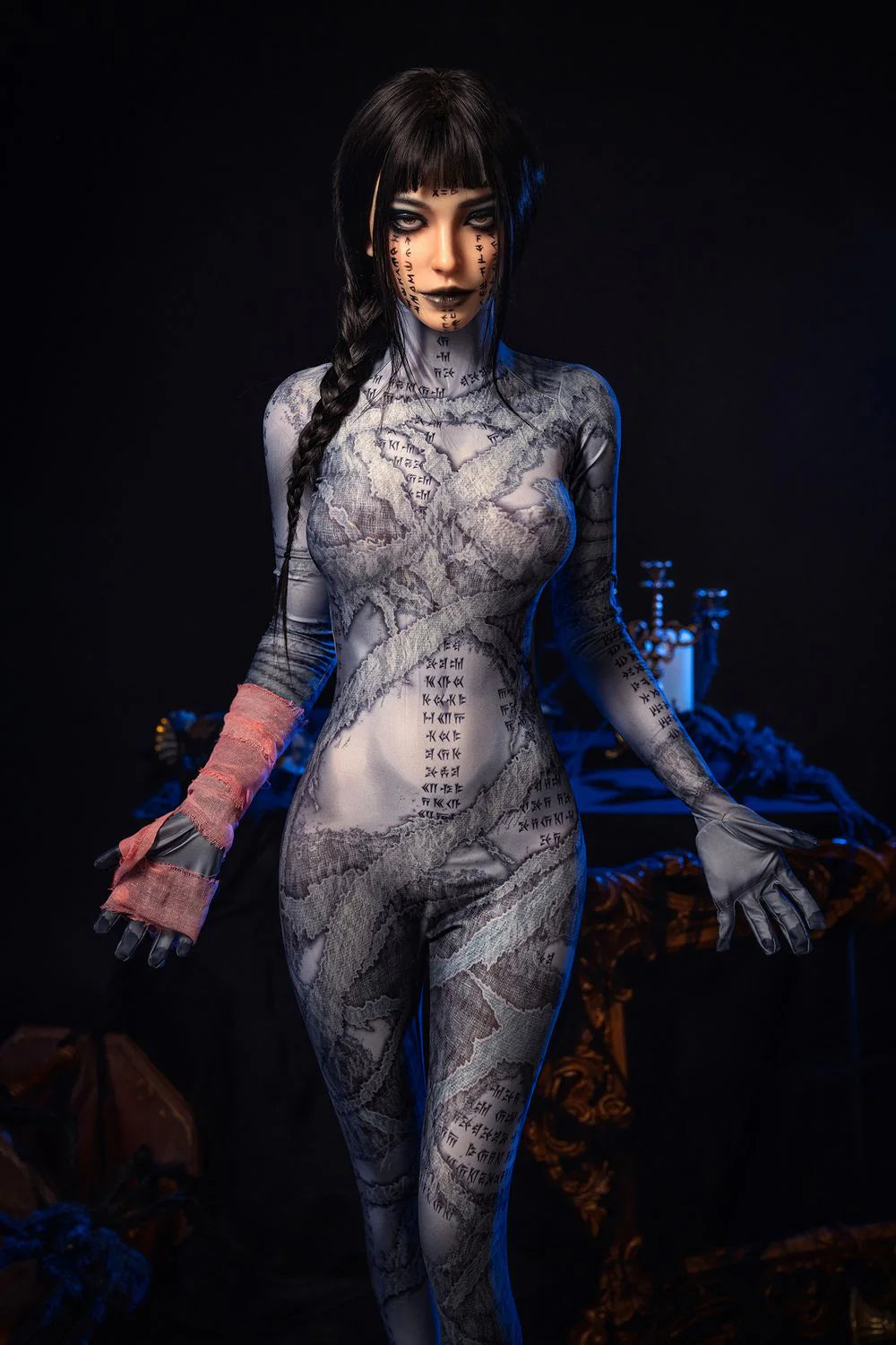 166cm Silicone Head Asian Cosplay Doll Lifelike Human Model Blanche - Jooytoy