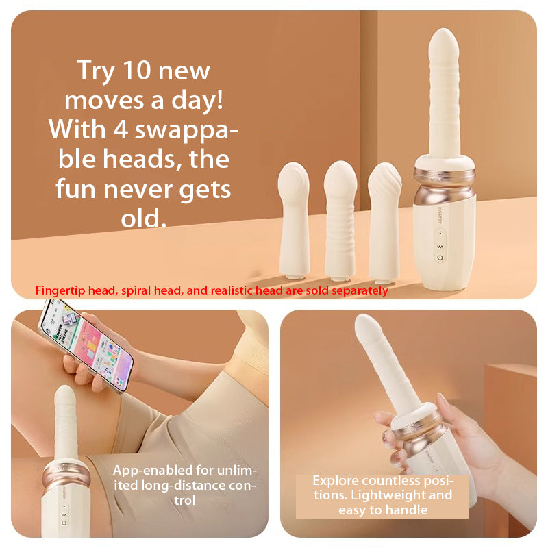 App Controlled Vibrator for Women Automatic Thrusting Dildo with Interactive Features - Jooytoy