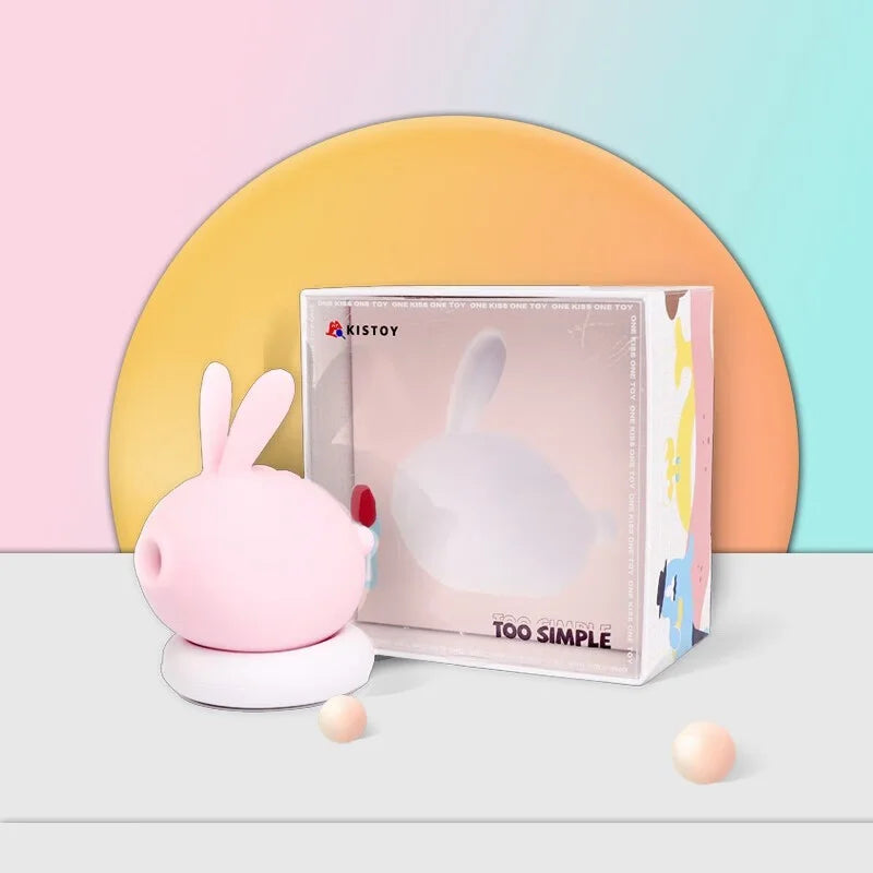 Cute Bunny Licking Vibrator with Suction and Tongue Stimulator for Women - Jooytoy