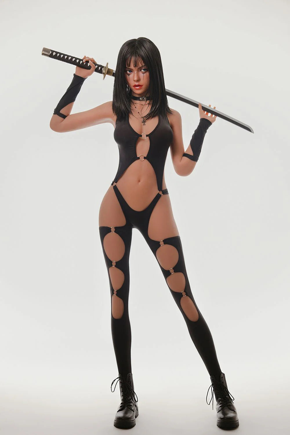 166cm Silicone Head Realistic Japanese Katana Girl Cosplay Sex Doll – Raina Small Breasts - Jooytoy