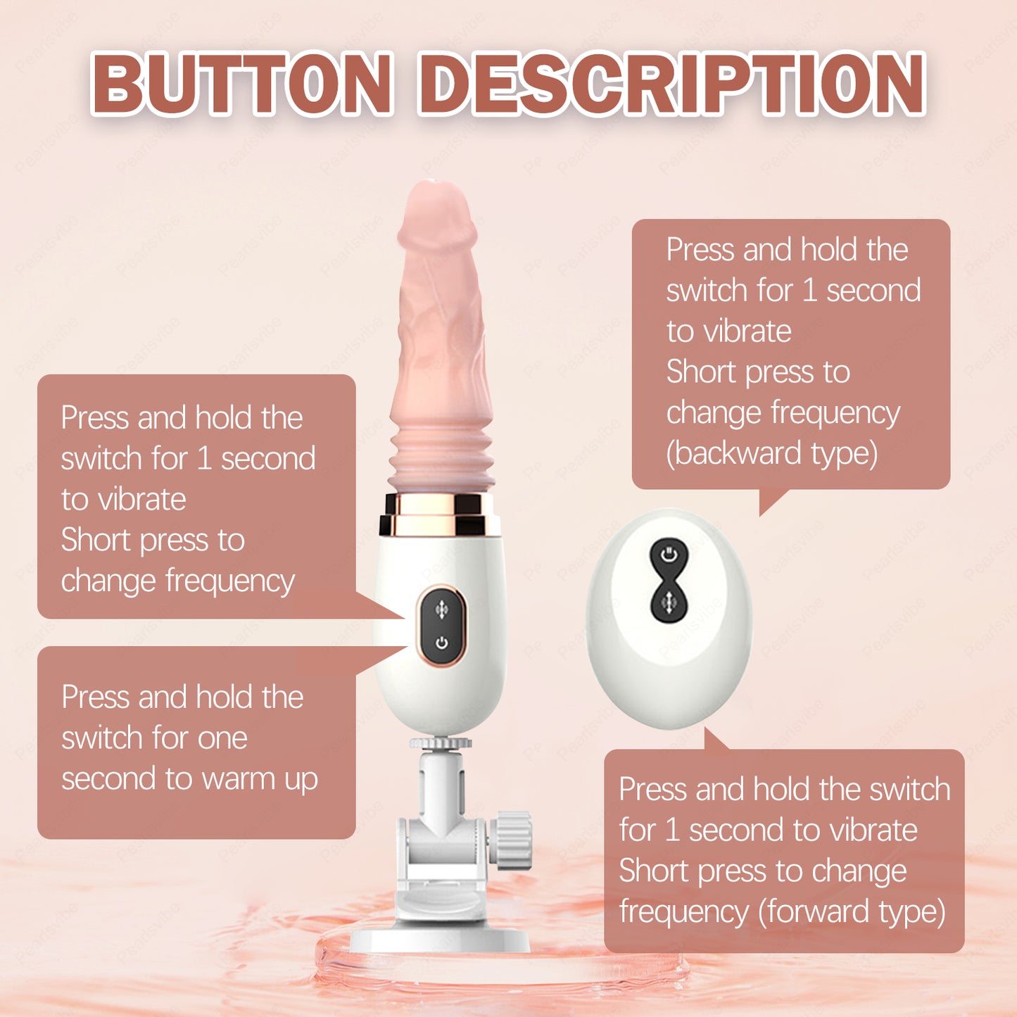 Automatic Thrusting Heating Female Masturbator with Realistic Dildo | Electric Sex Toy - Jooytoy