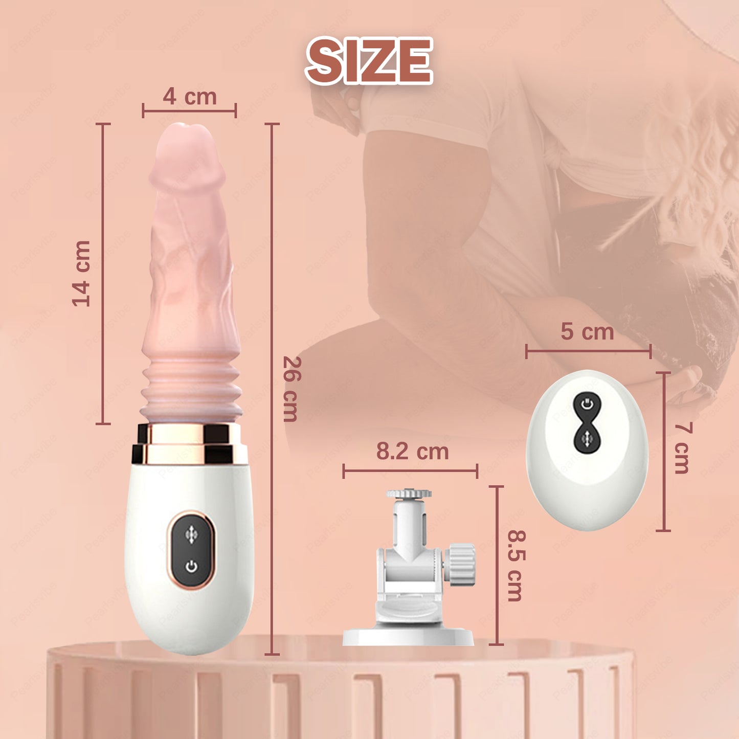 Automatic Thrusting Heating Female Masturbator with Realistic Dildo | Electric Sex Toy - Jooytoy