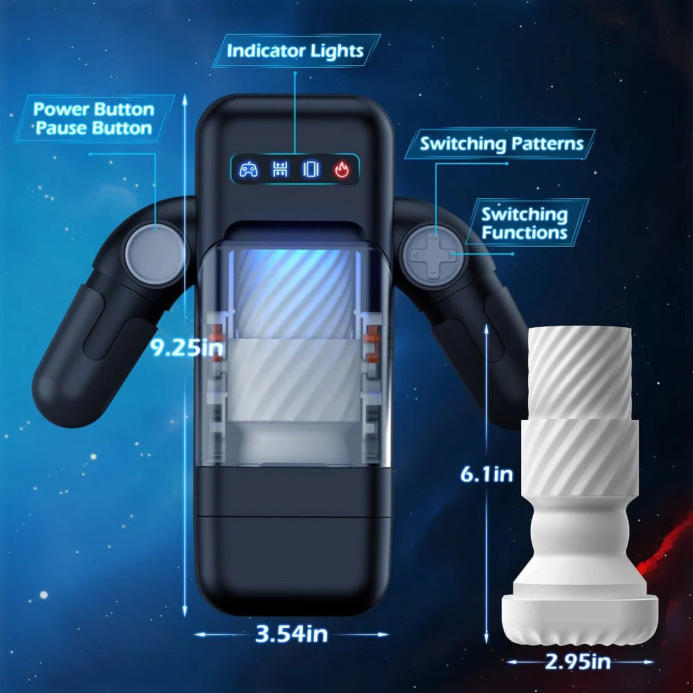 Game Cup Telescopic Vibrating Heating Masturbator for Men | Realistic Automatic Male Sex Toy - Jooytoy