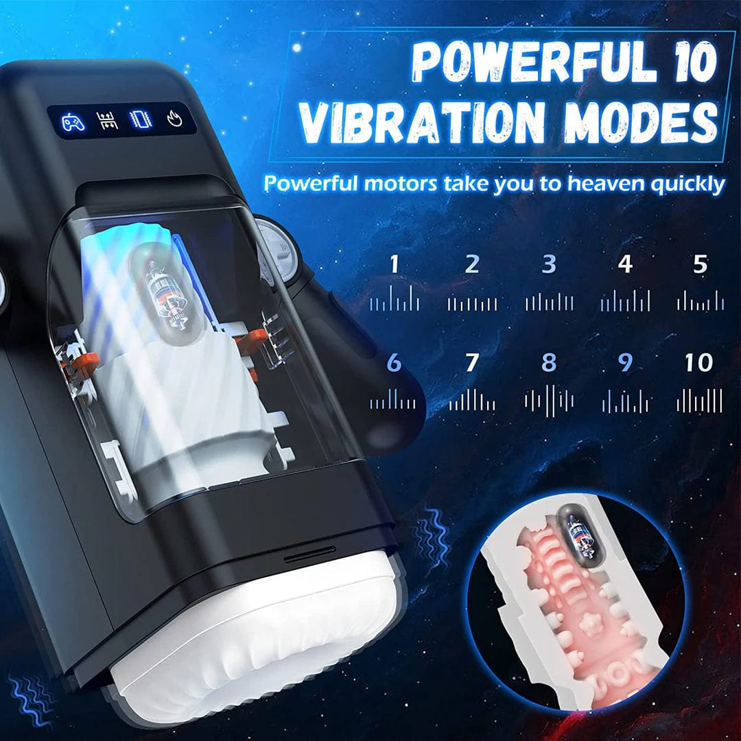 Game Cup Telescopic Vibrating Heating Masturbator for Men | Realistic Automatic Male Sex Toy - Jooytoy