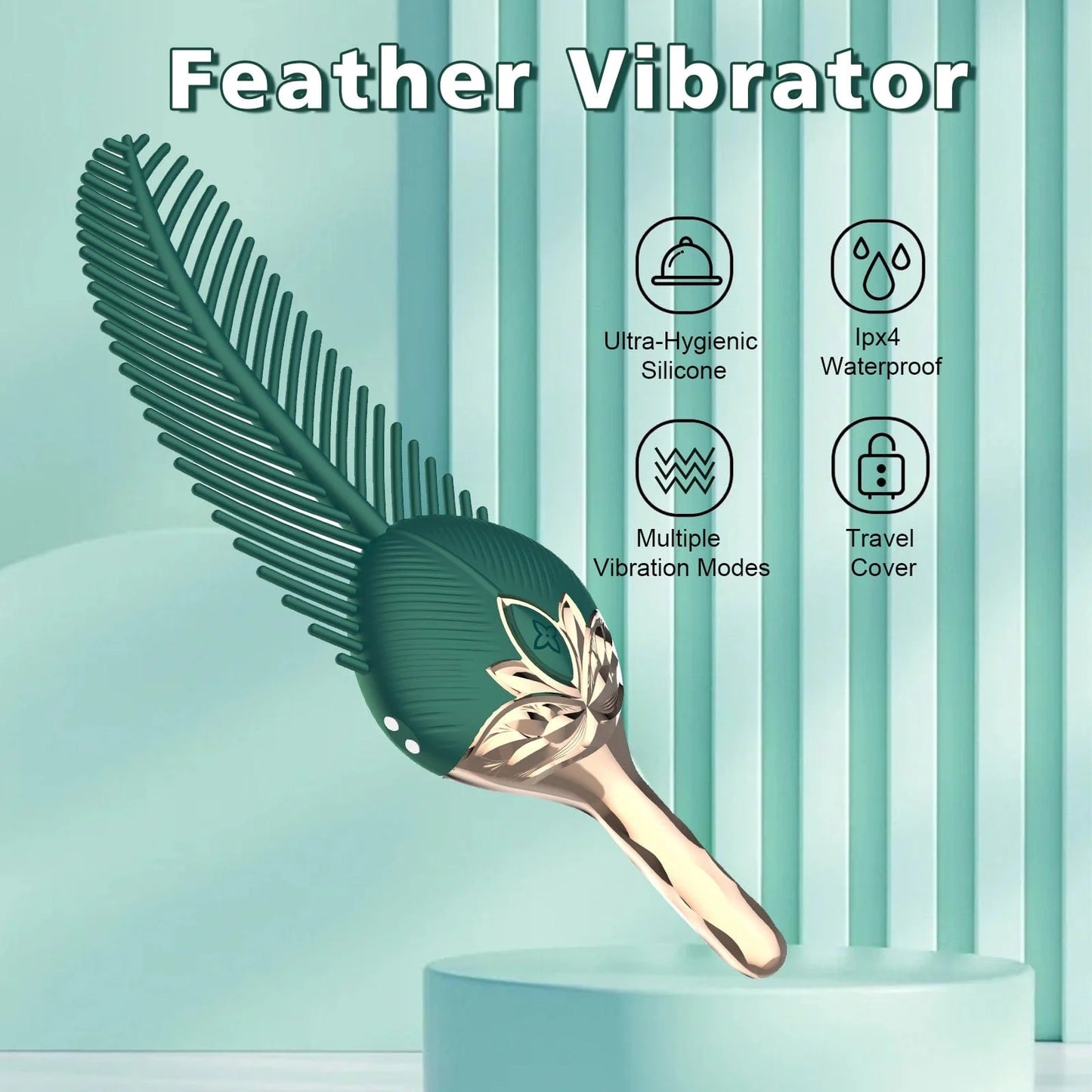 Peacock Feather Vibrator | Teasing Bullet Egg Vibrator for Couples & Women - Jooytoy