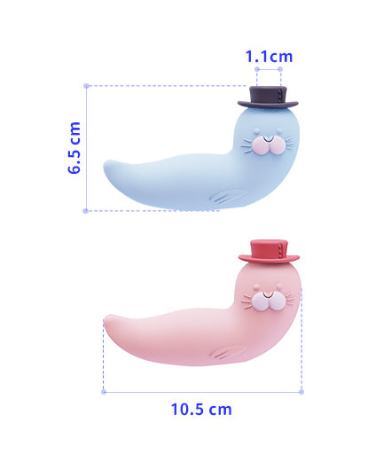 Cute Seal Suction Vibrator Egg for Women Multi Frequency Vibrating Bullet Toy - Jooytoy