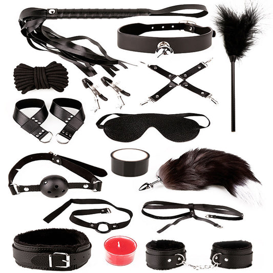SM Bundled Flirting Bondage Set – 18-Piece Alternative Adult Sex Toys Kit - Jooytoy
