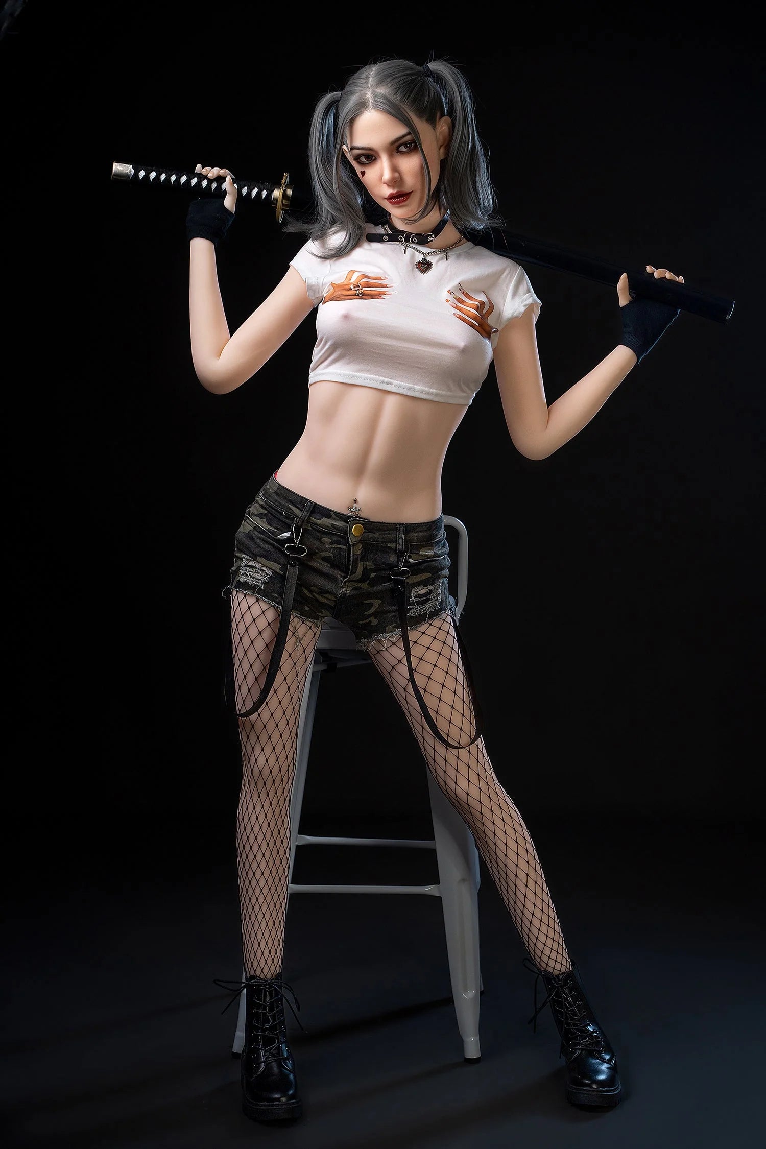 173cm Harley Quinn Cosplay TPE Silicone Doll Lifelike Human Model Delia - Jooytoy
