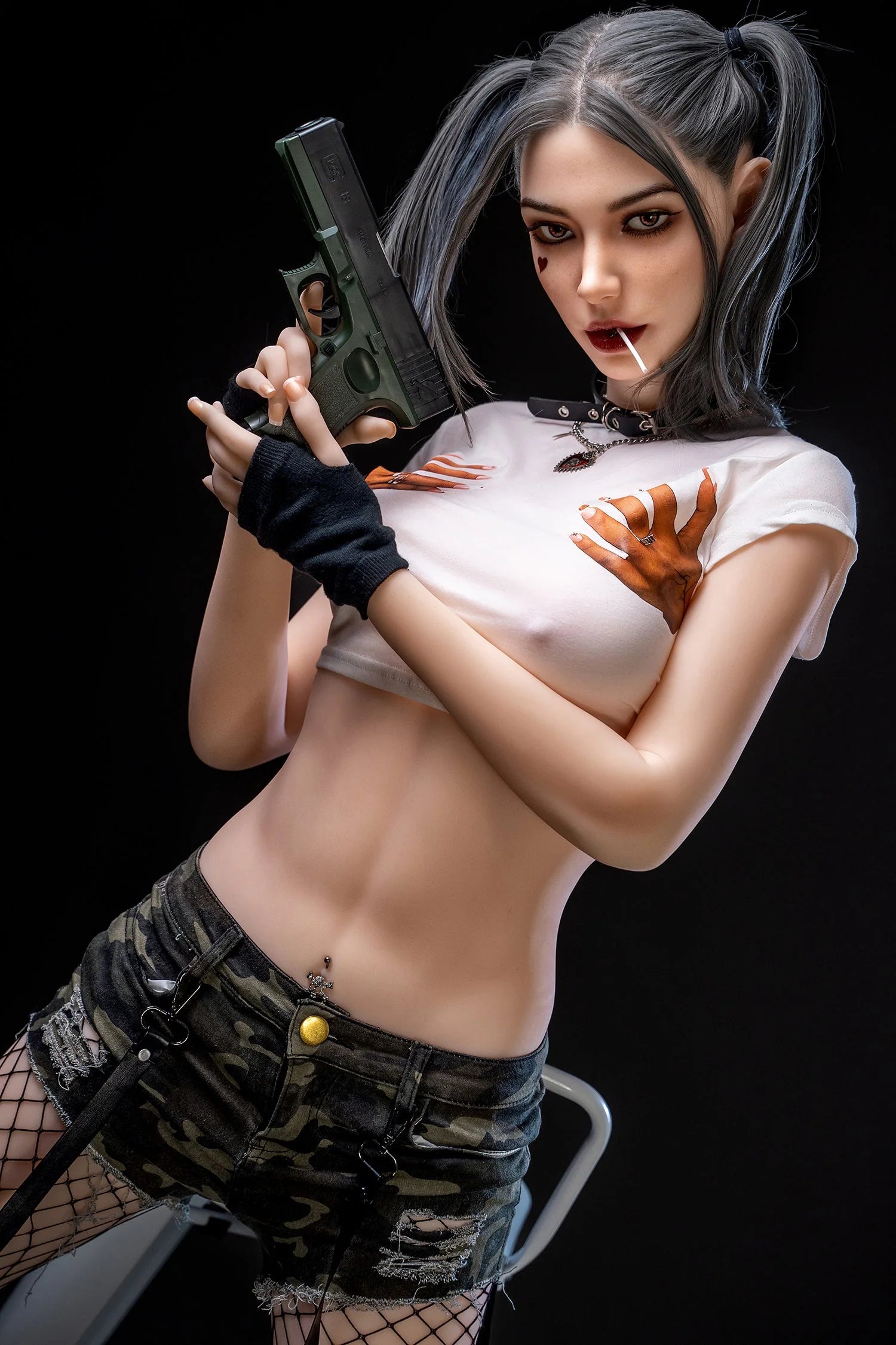 173cm Harley Quinn Cosplay TPE Silicone Doll Lifelike Human Model Delia - Jooytoy