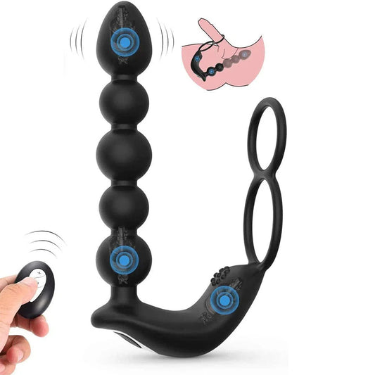 Remote Control Anal Beads Prostate Massager for Men | Vibrating Male Sex Toy - Jooytoy