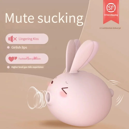 Cute Bunny Licking Vibrator with Suction and Tongue Stimulator for Women - Jooytoy