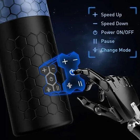 Samurai 3.0 – 10 Thrusting Spinning Telescopic & Rotating Masturbation Cup for Men | Automatic Male Sex Toy - Jooytoy