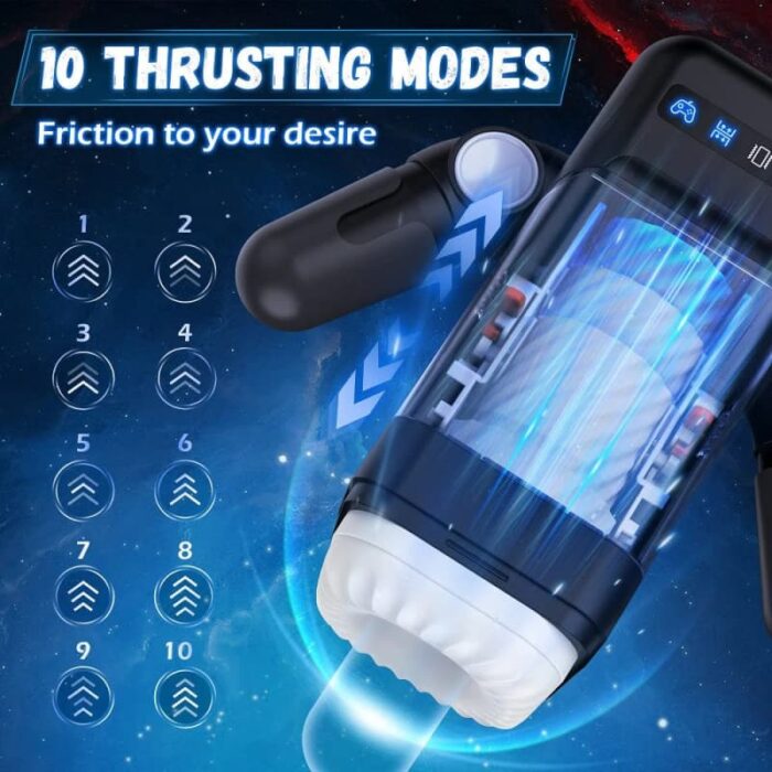 Game Cup Telescopic Vibrating Heating Masturbator - Image 9