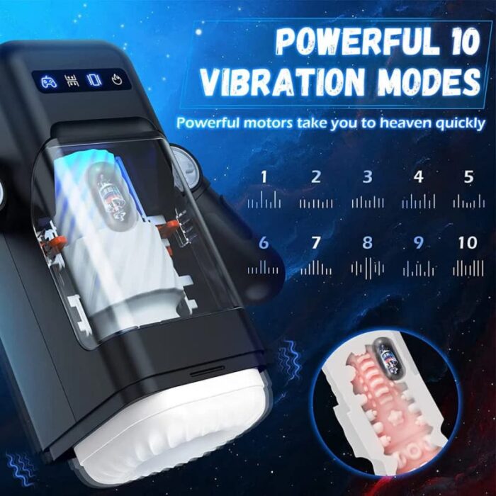 Game Cup Telescopic Vibrating Heating Masturbator - Image 7