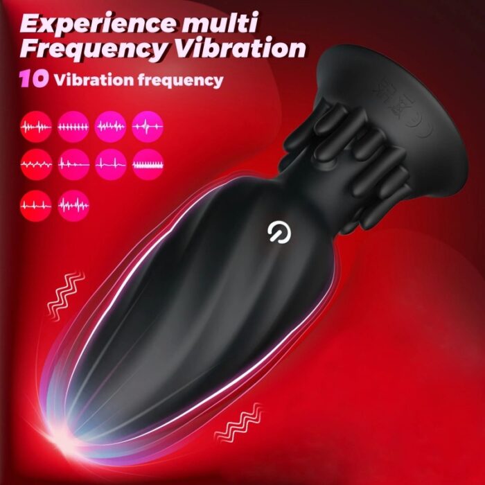 PP Remote Control Rotating Vibrating Silicone Anal Plug Massager - Image 6