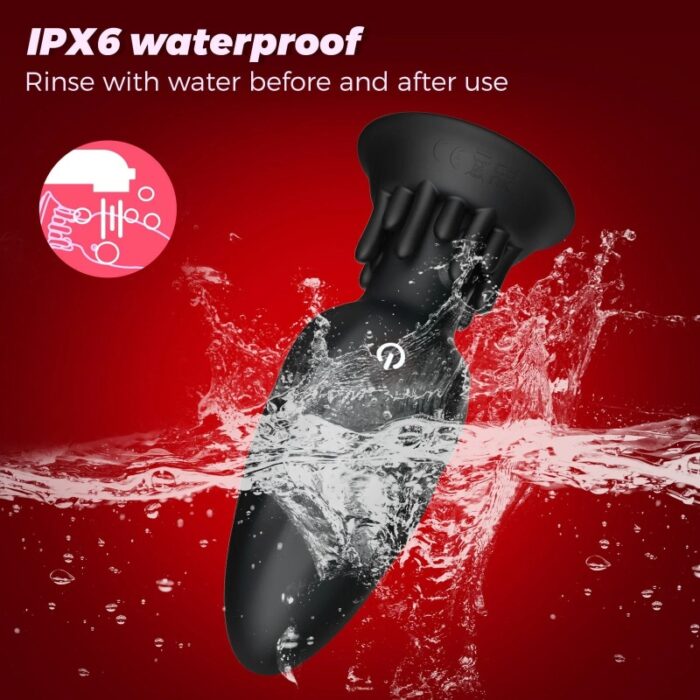 PP Remote Control Rotating Vibrating Silicone Anal Plug Massager - Image 4