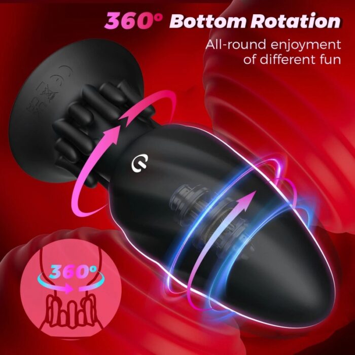 PP Remote Control Rotating Vibrating Silicone Anal Plug Massager - Image 2