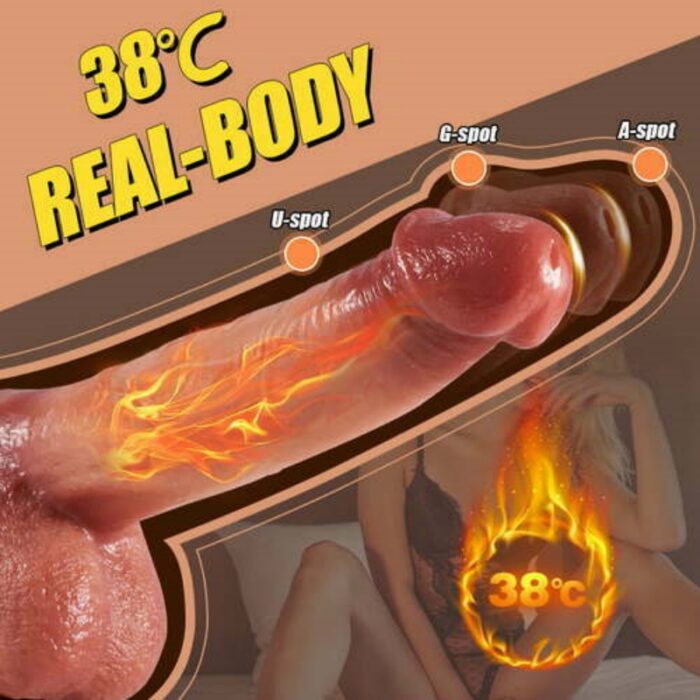 9 Vibrating 3Thrusting & Swing IntelligentHeating  Realistic Dildo Vibrator - Image 5